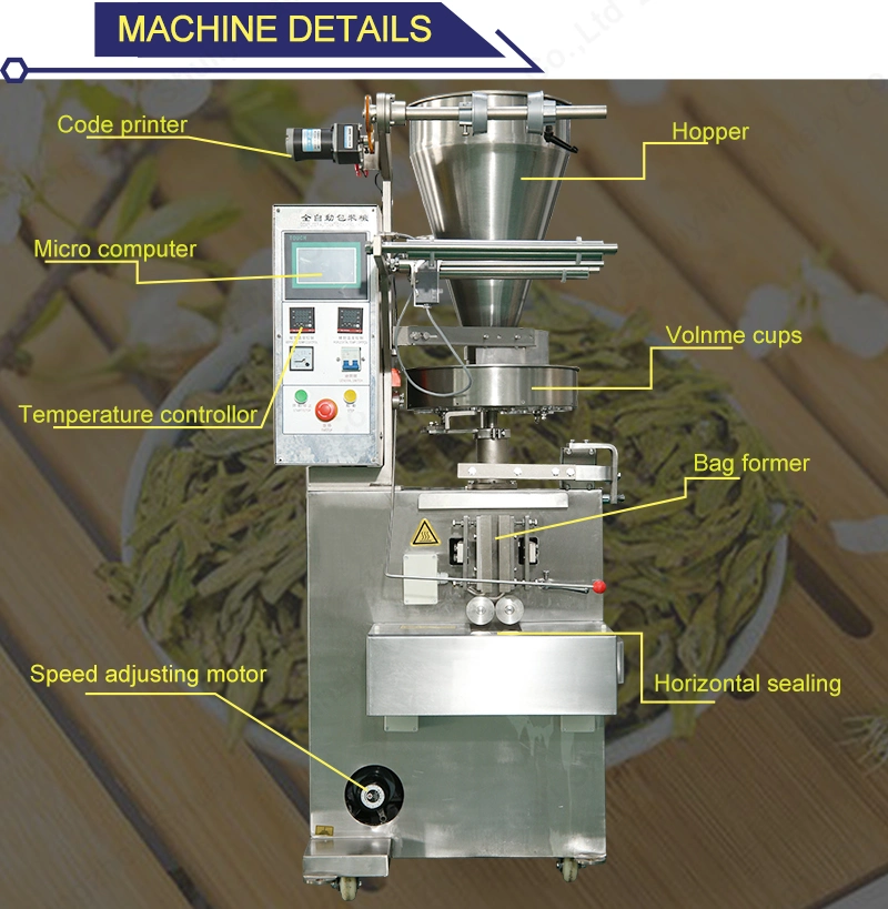 Automatic Red Date Nuts Potato Chips Condiment Packaging Granule Filling Packing Machine